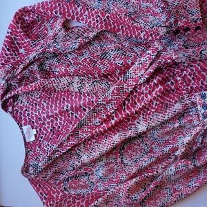 Parker Pink Tan and Black Snakeskin Dress S